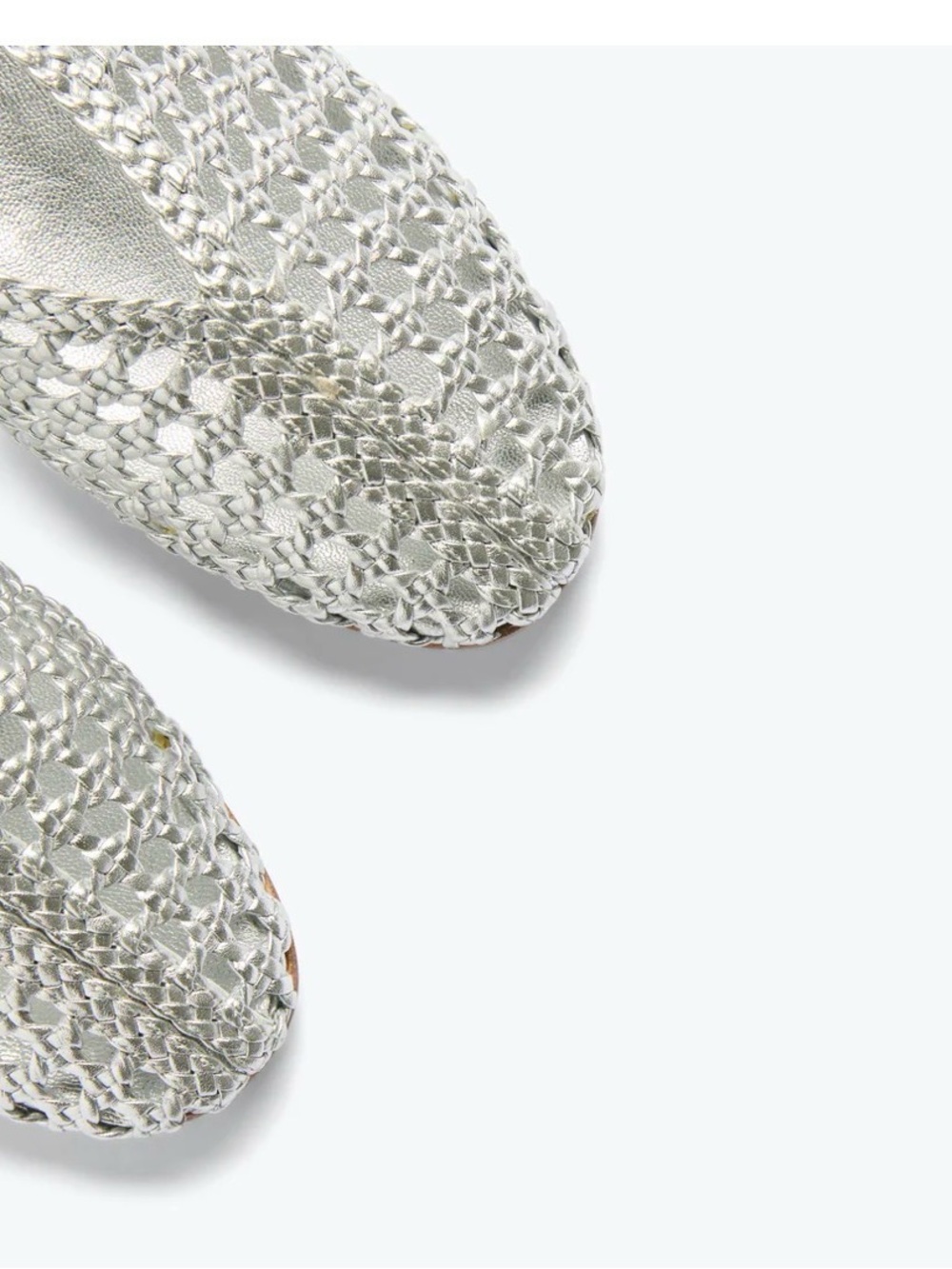 Freda Salvador Riley Open Weave Ballet Flat — Silver - Picture 3 of 6